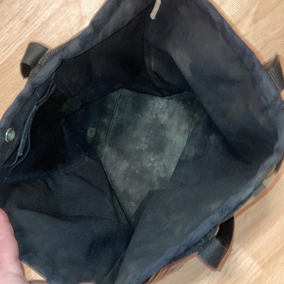 justin kraff made in the USA AZTEC PRINT SHOULDER BAG purse tote distressed - Picture 9 of 10